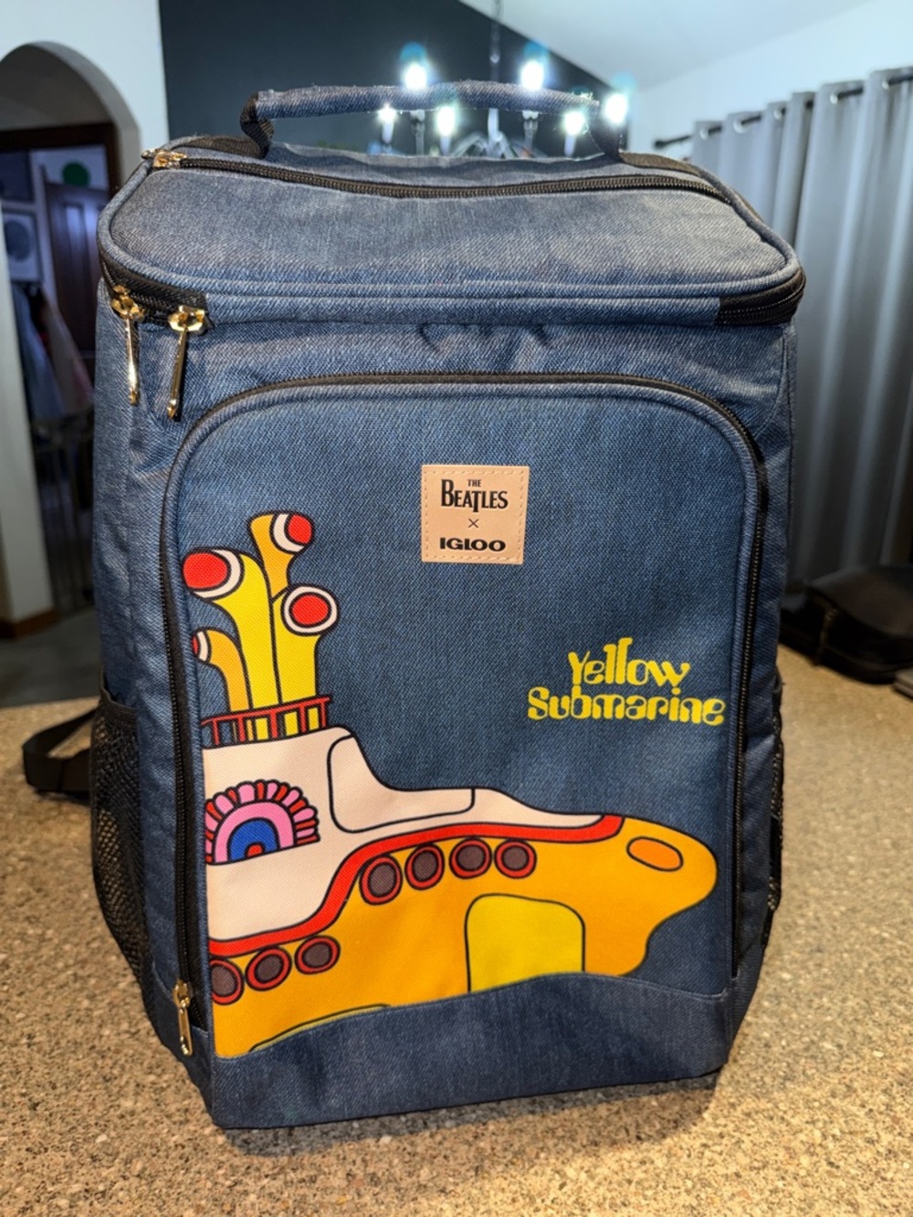 Igloo The Beatles Yellow Submarine Denim Cooler Backpack - Blue/Yellow